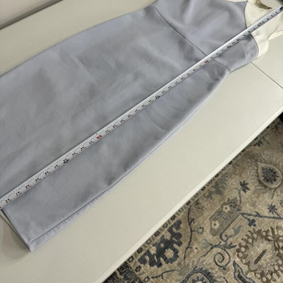 Diane Von Furstenberg DVF Colorblock Sheath Dress Womens 4 Gray Modest Career - Picture 11 of 15